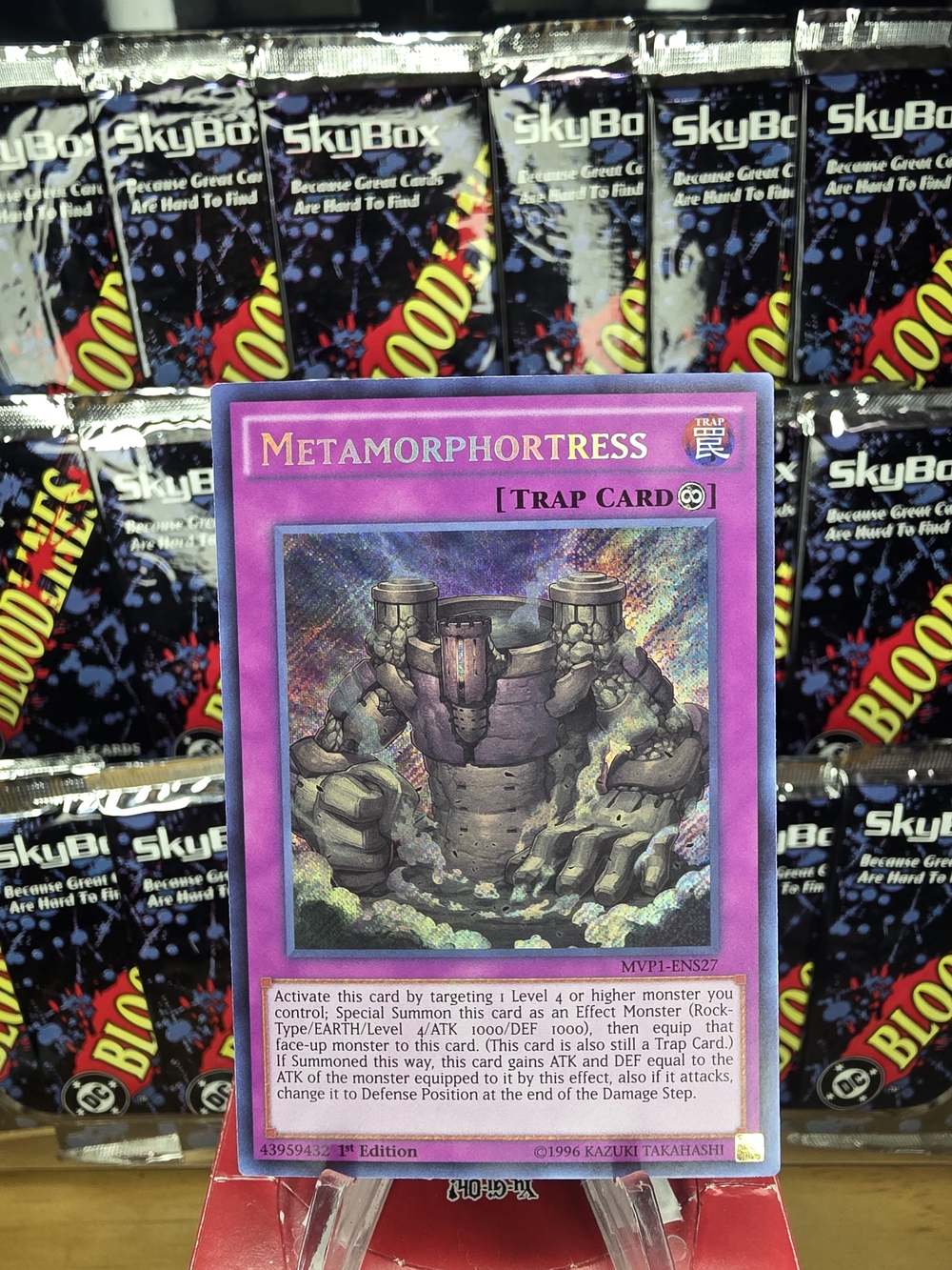✨️ Secret Rare Yu-Gi-Oh! Metamorphortress Trap Card - Purple Holographic
